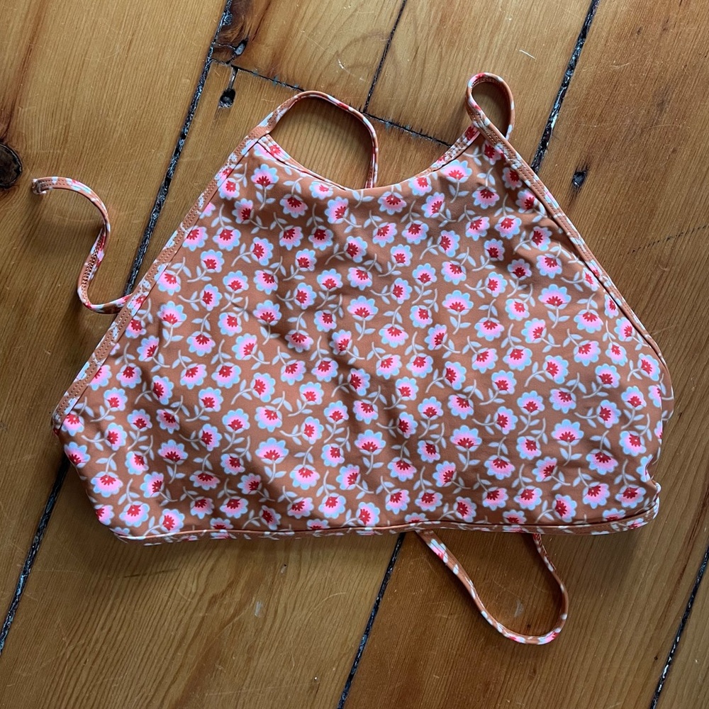 Aerie floral halter bikini top